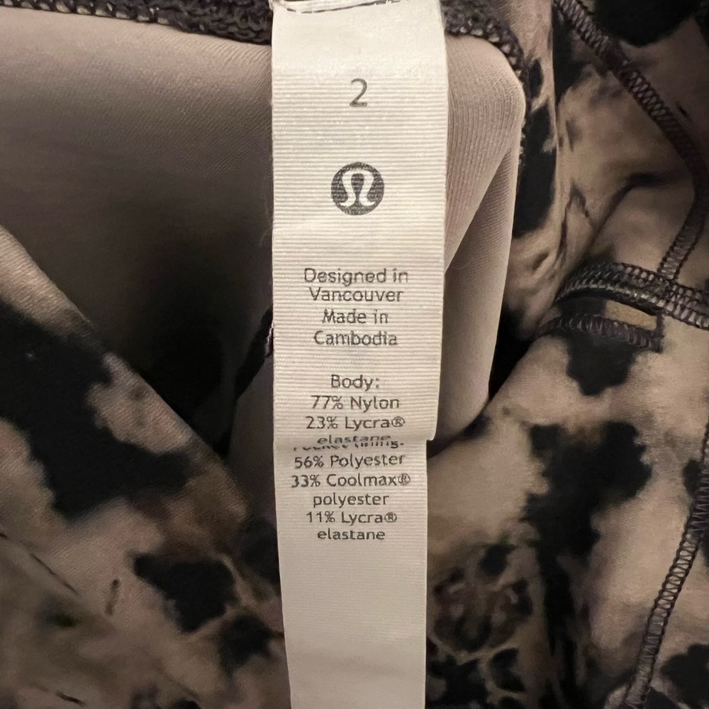 Lululemon Wunder Train High-Rise Short 6" in Dispersed Light Raw Linen Multi 2 - Picture 4 of 4